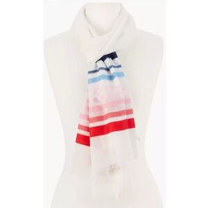 NWT TALBOTS Americana Stripe Oblong Scarf